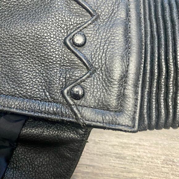 Mens Harley Davidson Leather Black Motorcycle Chaps Biker Riding Gear Size M - Picture 13 of 16